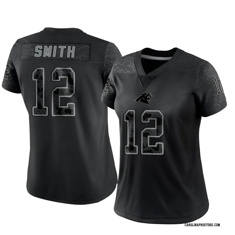 Shi Smith Carolina Panthers Game-Used #12 Black Jersey vs. Denver