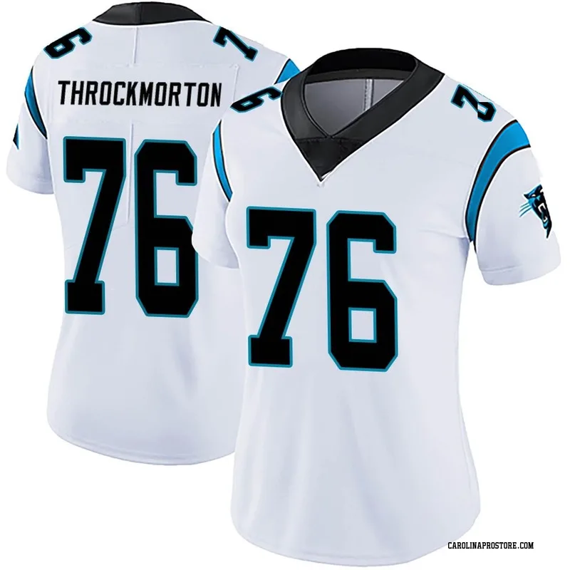 Men's Nike Calvin Throckmorton Black Carolina Panthers Team Game Jersey Size: Small